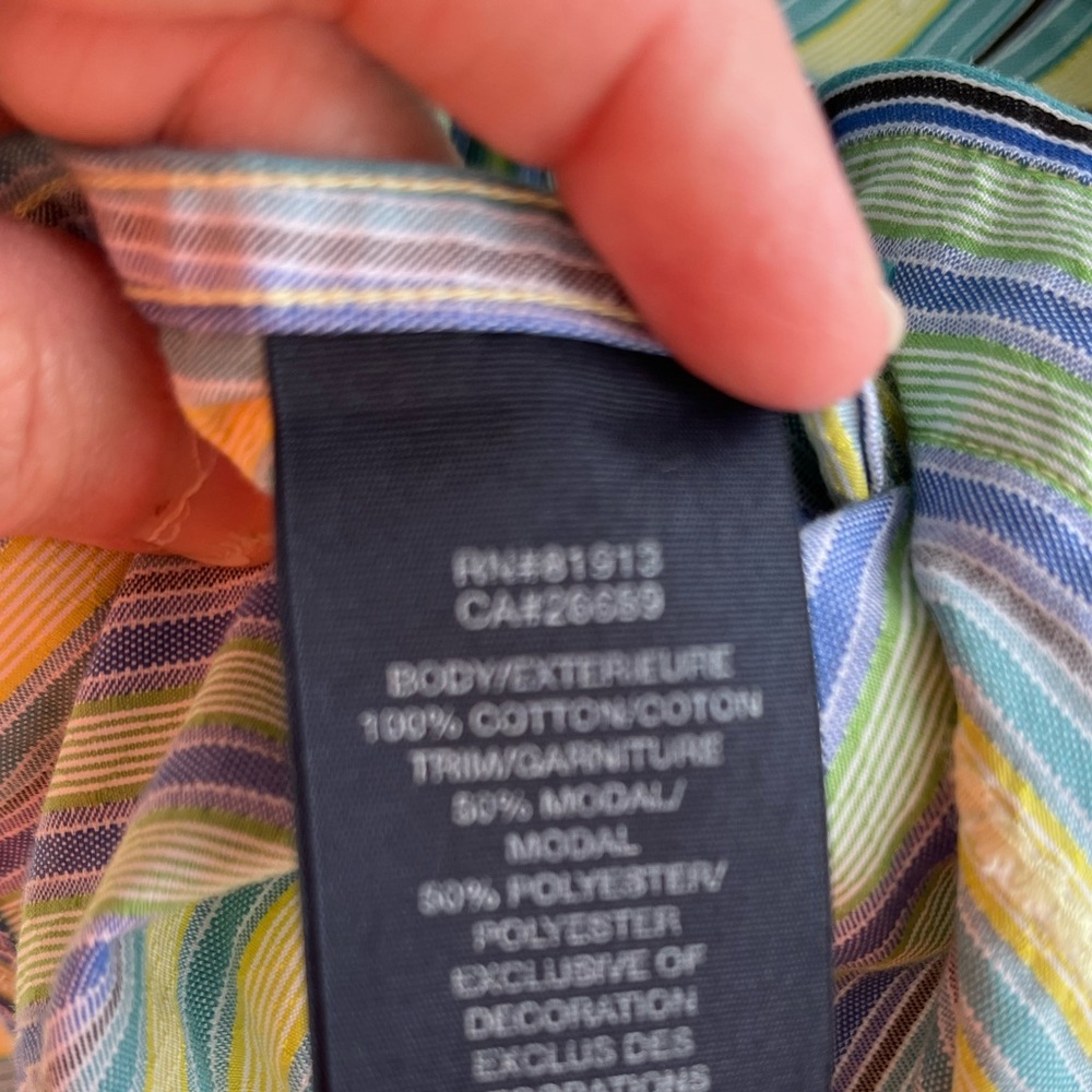 Men's Robert Graham Beautiful Multi Color Long Sleeve Dress Shirt, Cotton - L - Picture 12 of 12